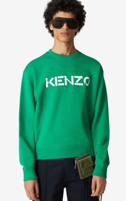 Kenzo Men Kenzo Logo Sweatshirt Green